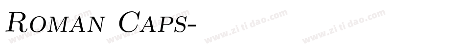 Roman Caps字体转换